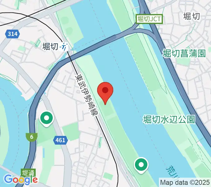 鐘淵球技場の地図