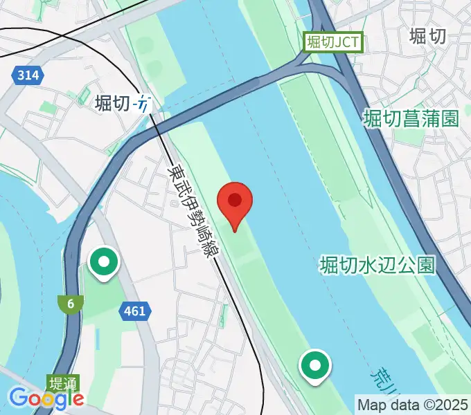 鐘淵球技場の地図