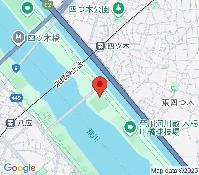 木根川橋野球場の地図