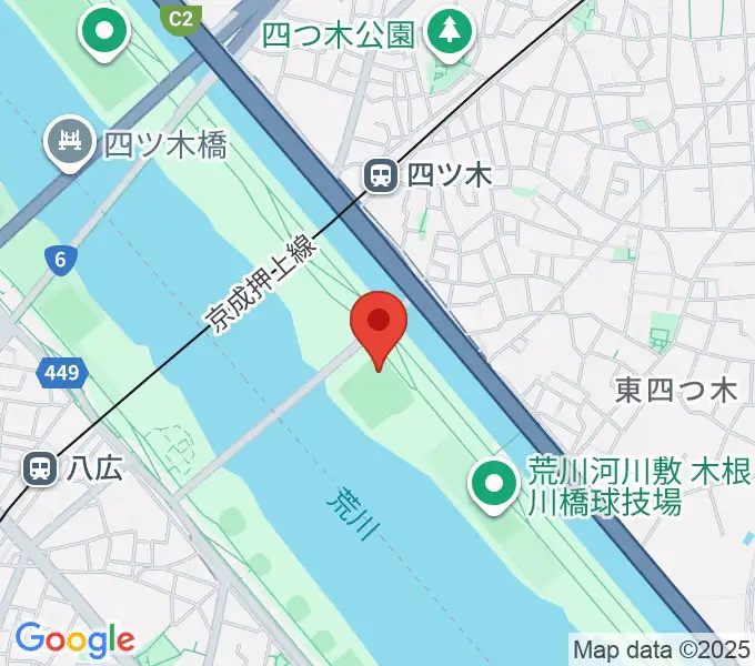 木根川橋野球場の地図