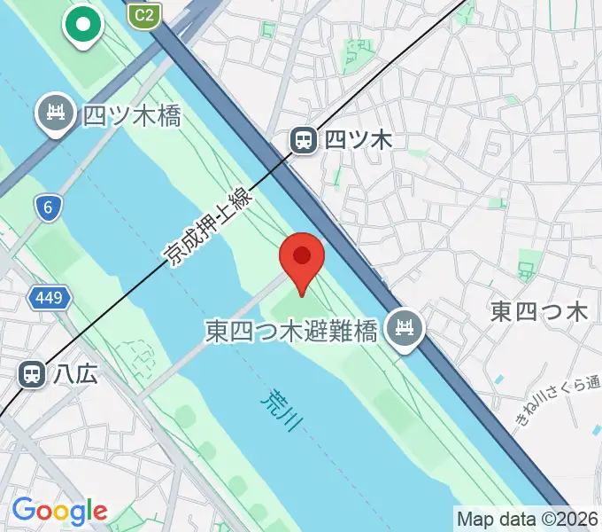 木根川橋野球場の地図