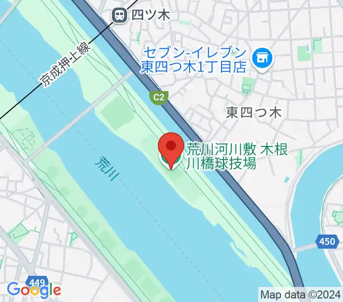 木根川橋球技場の地図