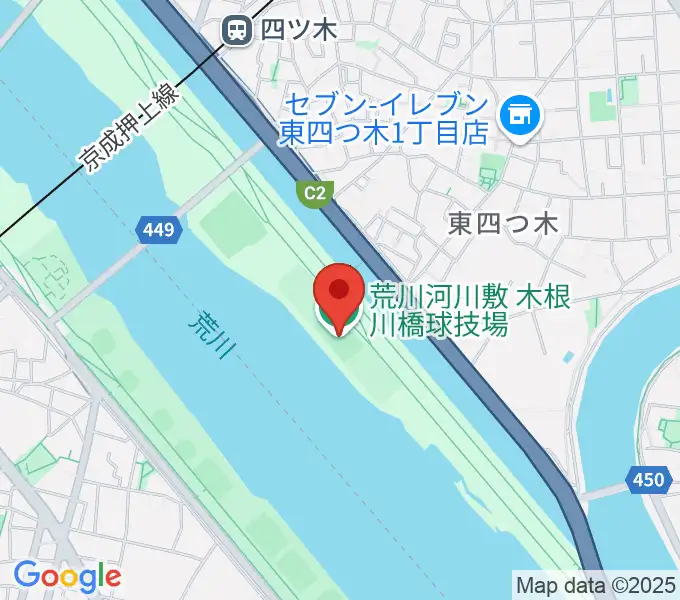 木根川橋球技場の地図