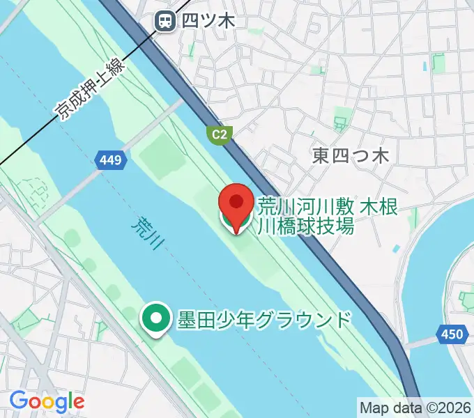 木根川橋球技場の地図