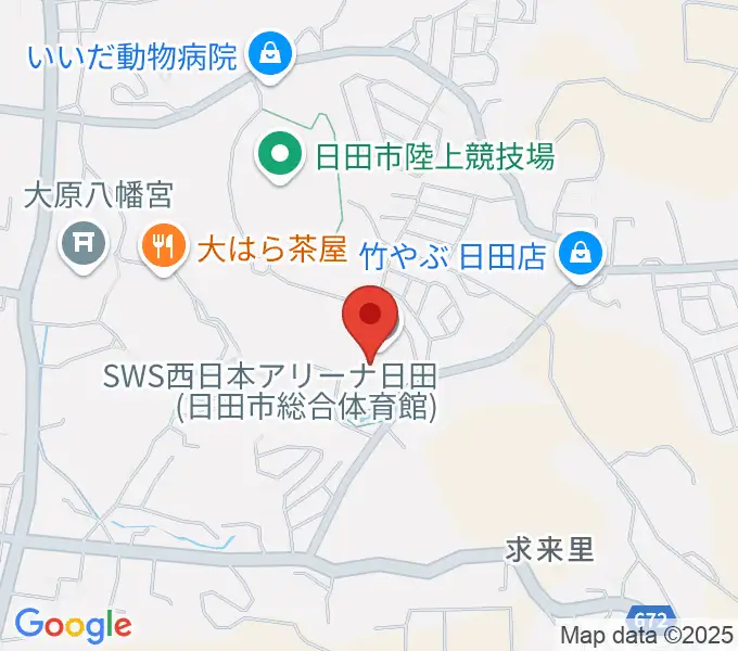 SWS西日本アリーナ日田の地図