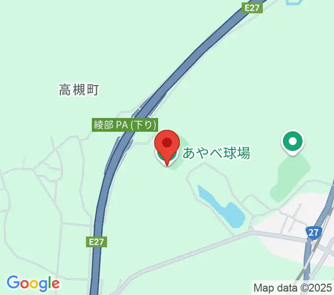 あやべ・日東精工スタジアムの地図