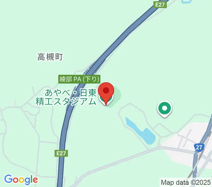 あやべ・日東精工スタジアムの地図