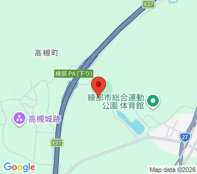 あやべ・日東精工スタジアムの地図