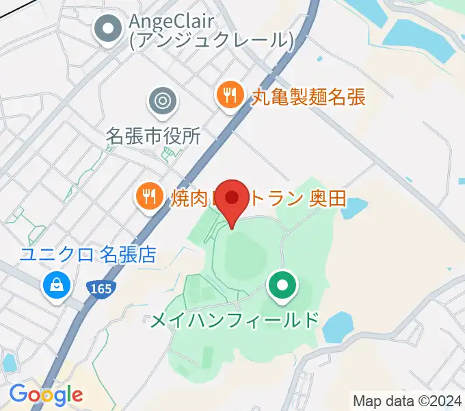 メイハンスタジアムの地図