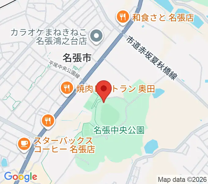 メイハンスタジアムの地図