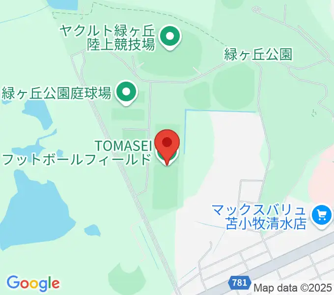TOMASEIフットボールフィールドの地図