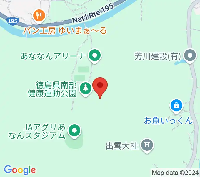 JAアグリあなん陸上競技場の地図