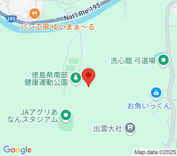 JAアグリあなん陸上競技場の地図