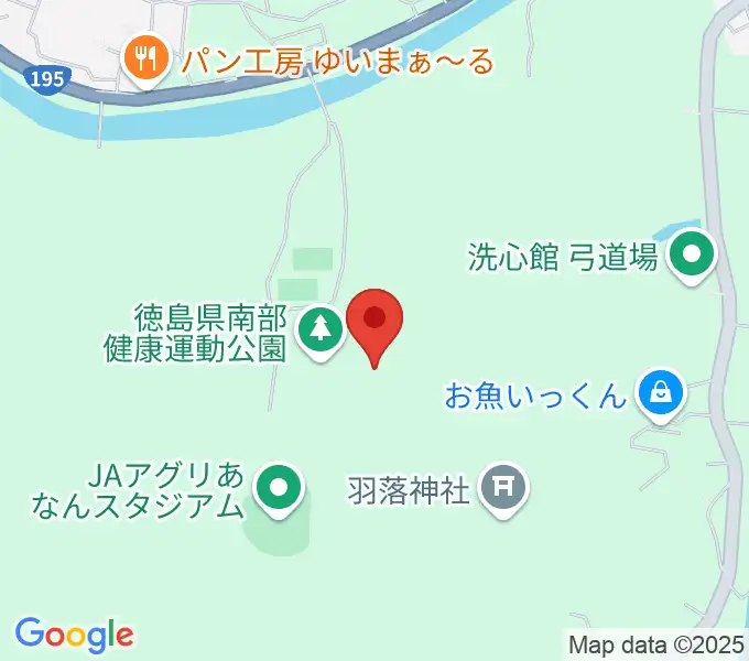 JAアグリあなん陸上競技場の地図