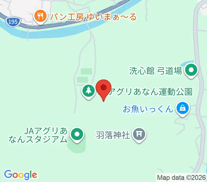JAアグリあなん陸上競技場の地図