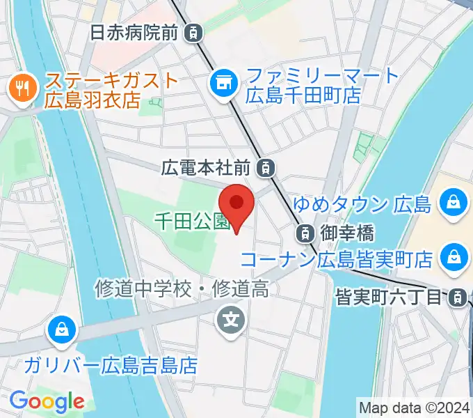 コジマホールディングス中区スポーツセンターの地図