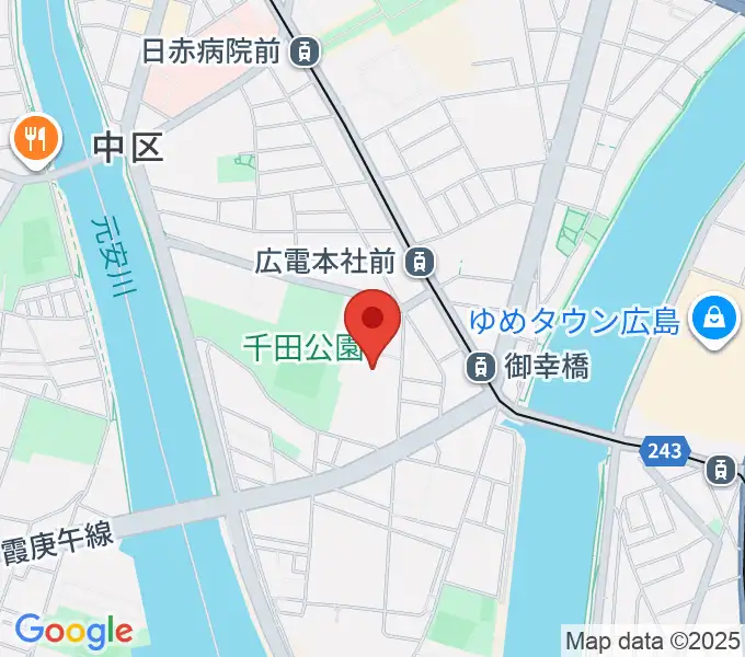コジマホールディングス中区スポーツセンターの地図