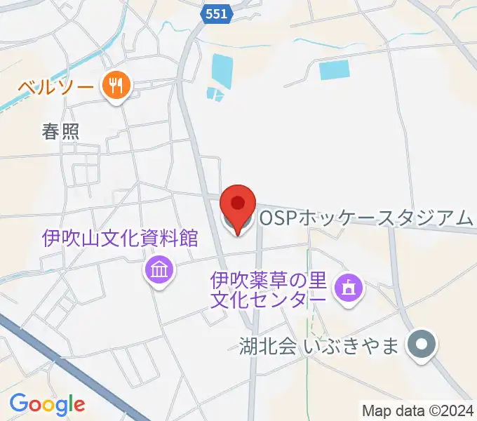 OSPホッケースタジアムの地図