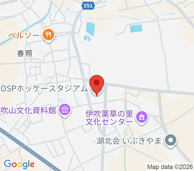 OSPホッケースタジアムの地図