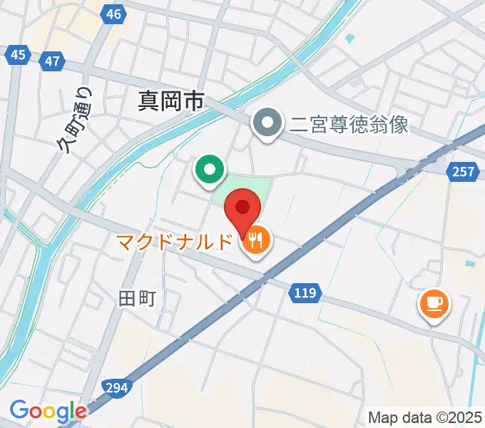 アオキシンテックもおか武道館の地図