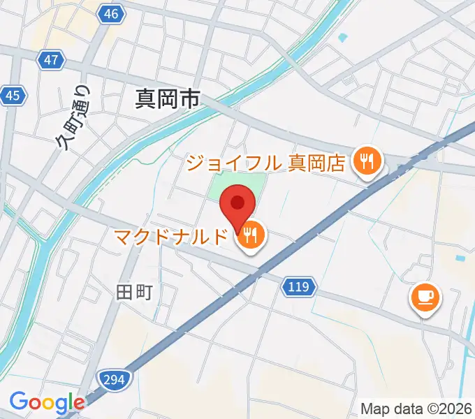 アオキシンテックもおか武道館の地図