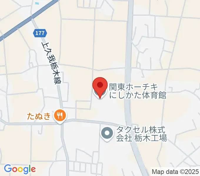 関東ホーチキにしかた体育館の地図