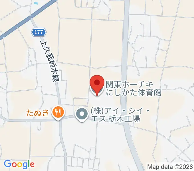 関東ホーチキにしかた体育館の地図