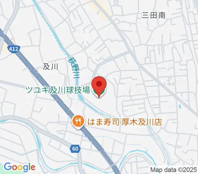 ツユキ及川球技場の地図