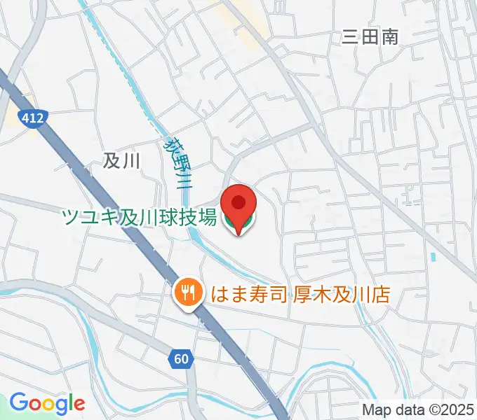 ツユキ及川球技場の地図