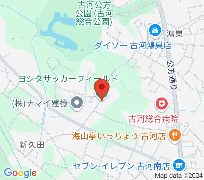 ヨシダサッカーフィールドの地図