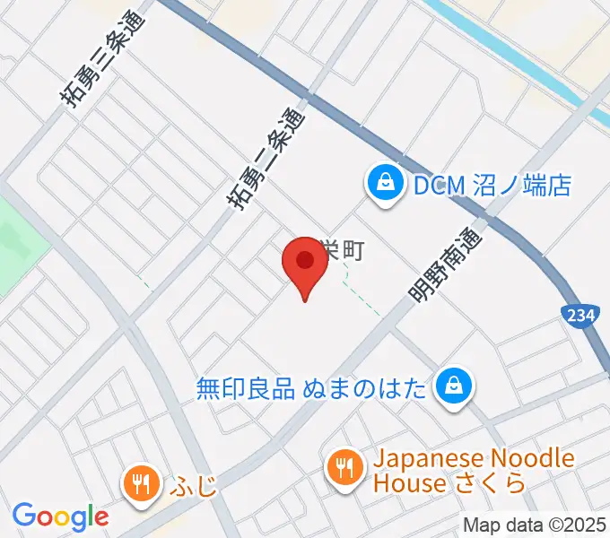 ダイナックス沼ノ端アイスアリーナの地図