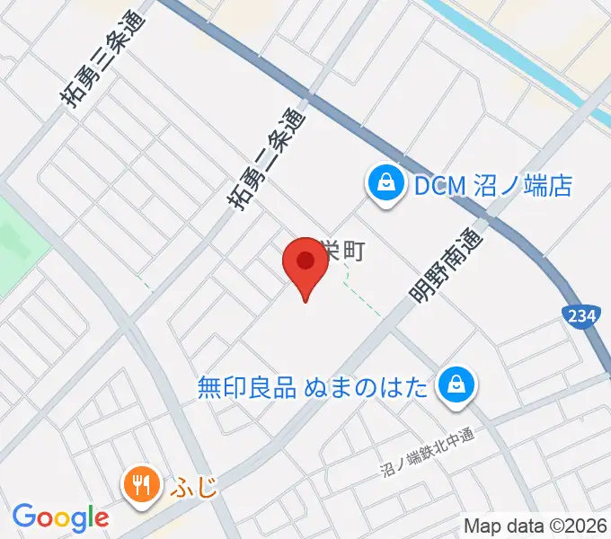 ダイナックス沼ノ端アイスアリーナの地図