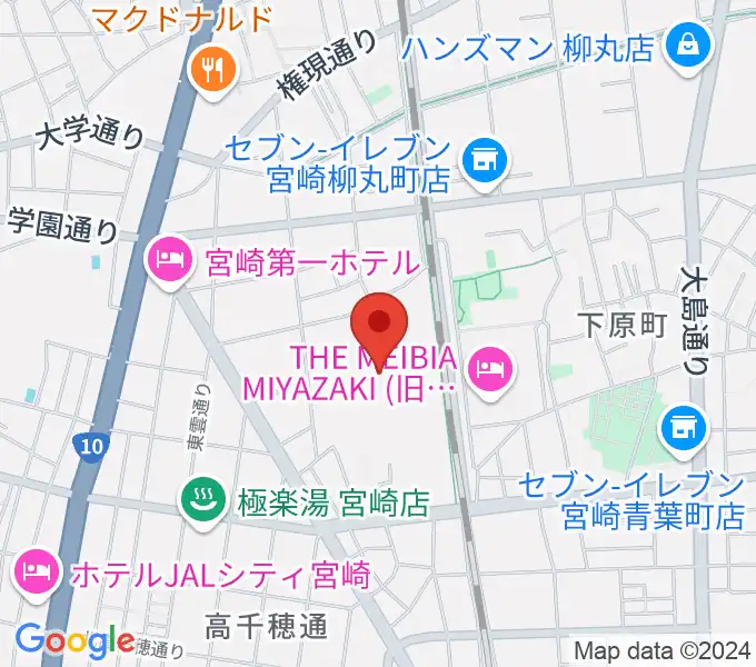 パーソルアクアパーク宮崎の地図