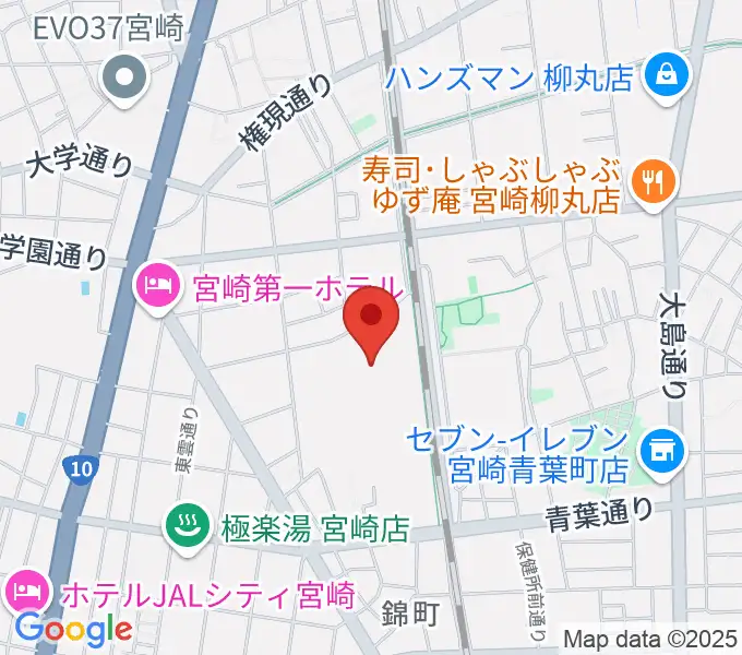 パーソルアクアパーク宮崎の地図