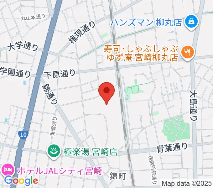パーソルアクアパーク宮崎の地図