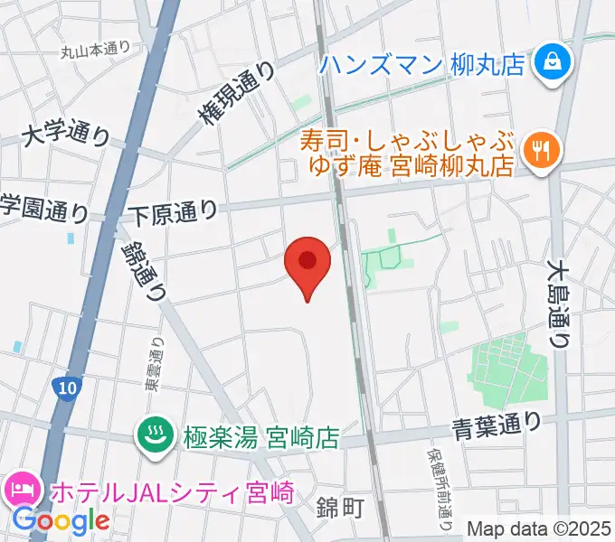 パーソルアクアパーク宮崎の地図