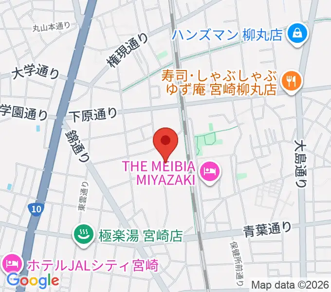 パーソルアクアパーク宮崎の地図