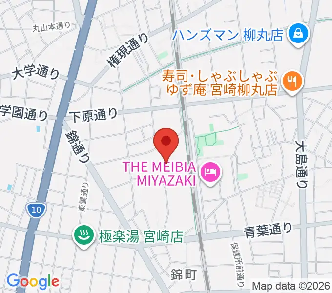 パーソルアクアパーク宮崎の地図