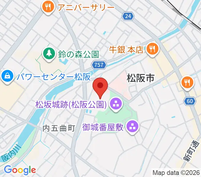 竹輝銅庵モーモースタジアムの地図