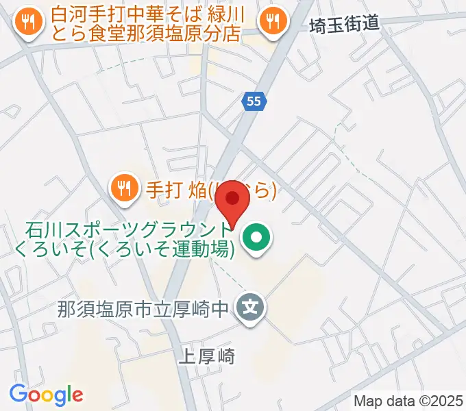 石川スポーツグラウンドくろいそ野球場の地図