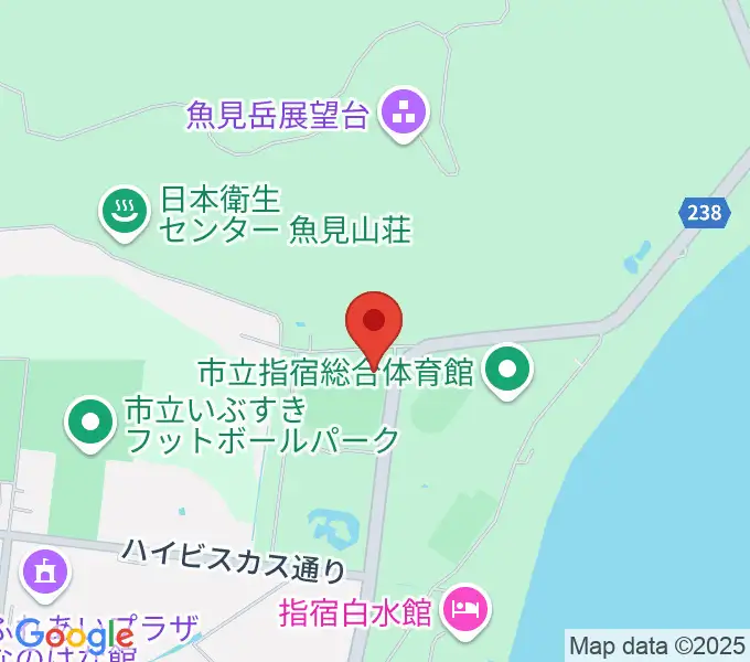 新川床マリン球場の地図