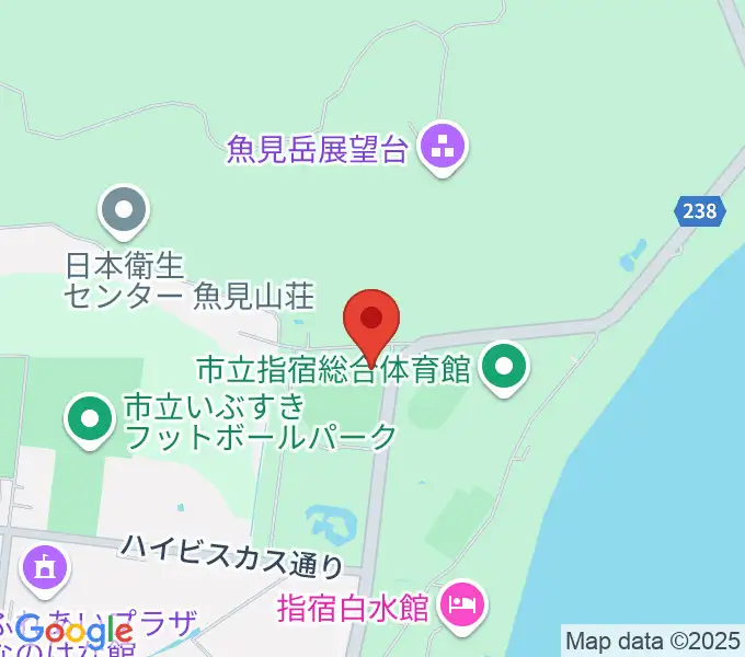 新川床マリン球場の地図