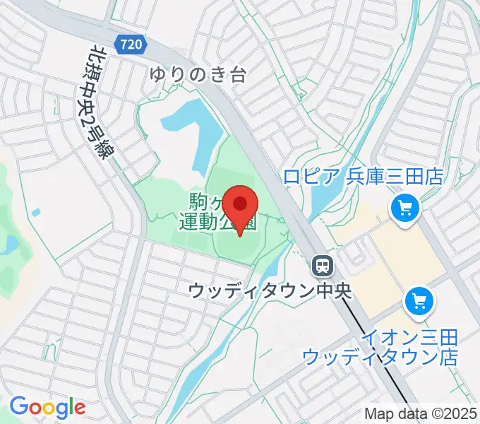 駒ケ谷運動公園野球場の地図