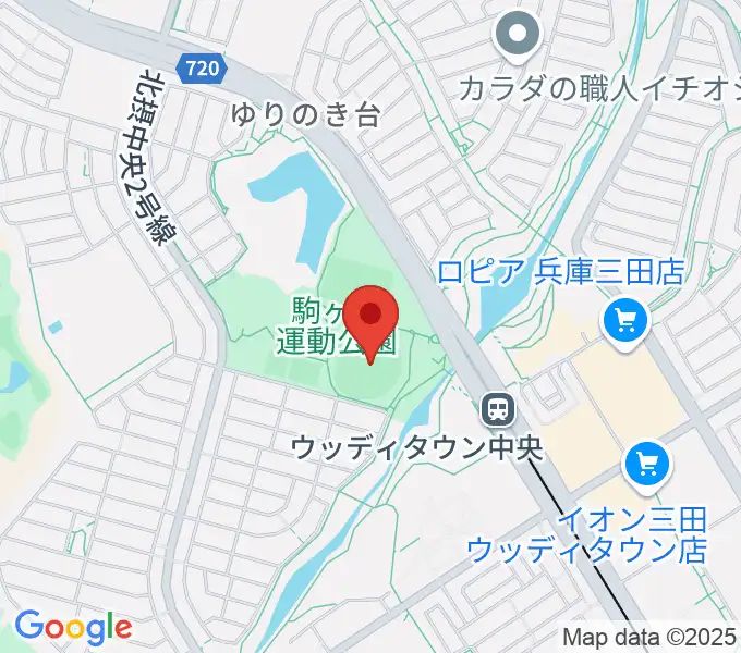 駒ケ谷運動公園野球場の地図