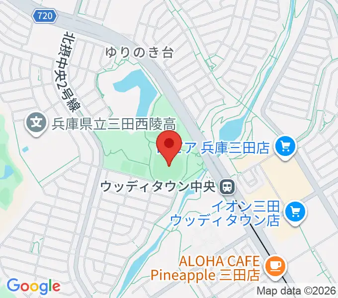 駒ケ谷運動公園野球場の地図