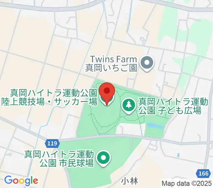 真岡ハイトラ運動公園陸上競技場の地図