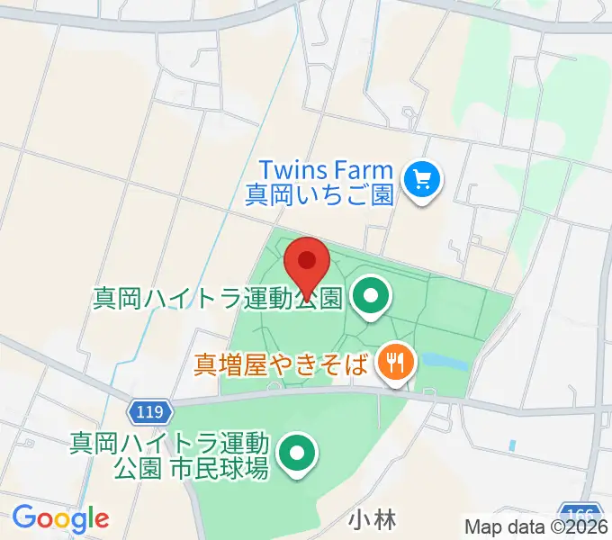 真岡ハイトラ運動公園陸上競技場の地図
