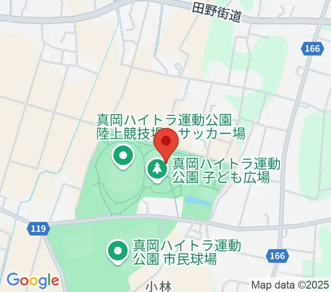真岡ハイトラ運動公園多目的運動場の地図