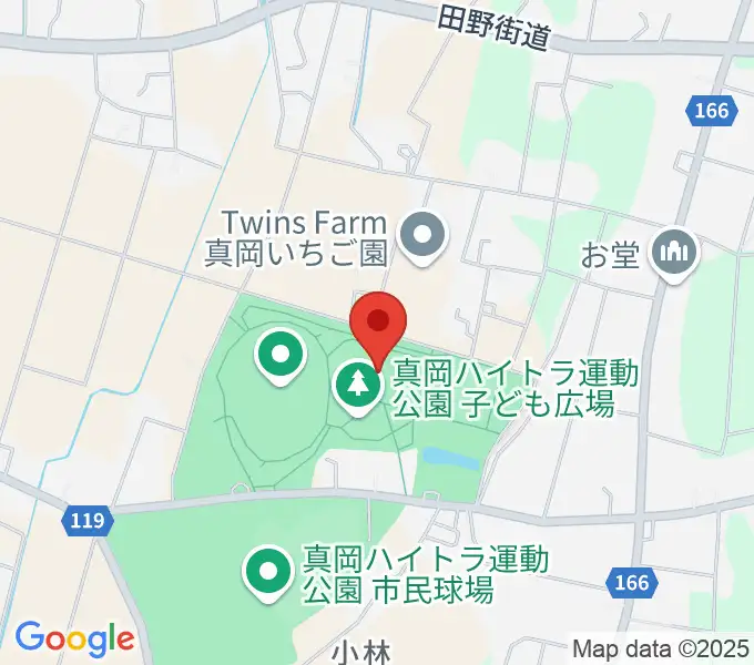 真岡ハイトラ運動公園多目的運動場の地図