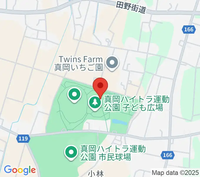 真岡ハイトラ運動公園多目的運動場の地図